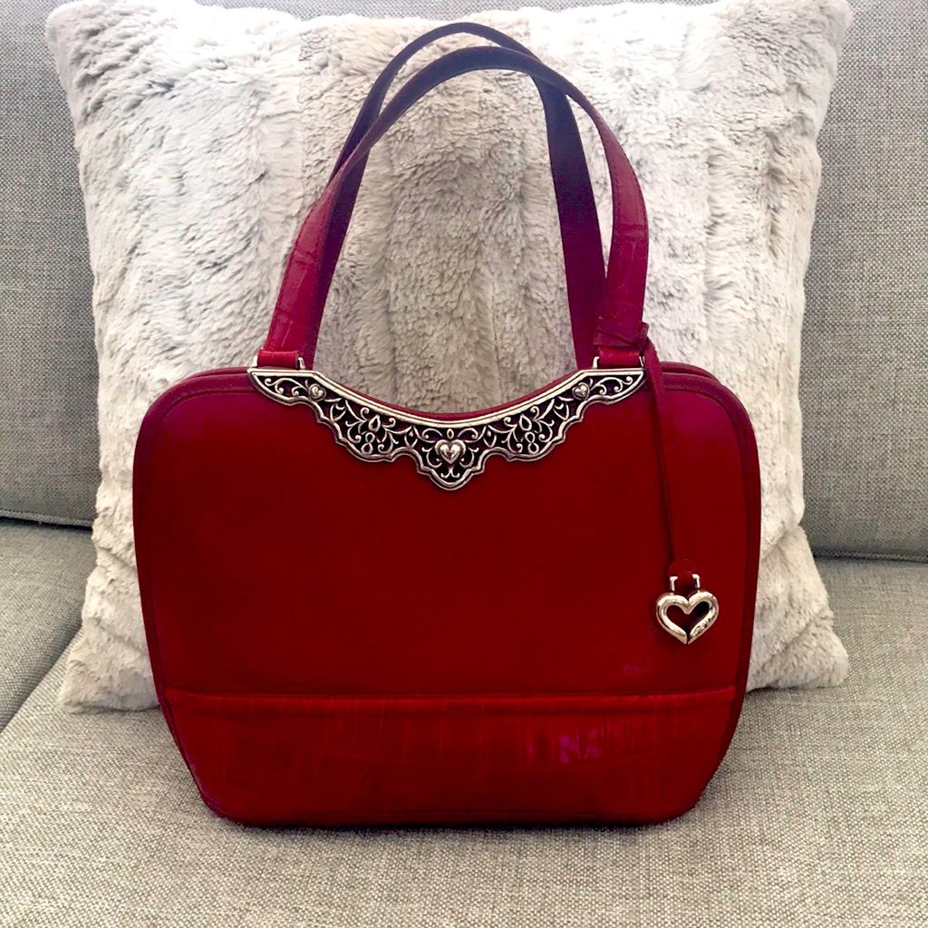 Brighton Vintage Red Bellissimo Purse. Sm Ladies Purse 11” Width X 9” Tall